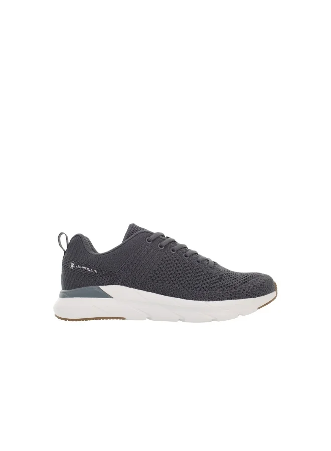 لامبرجاك Lumberjack Connect Grey Men’s Sneakers – Lightweight Breathable Lace-Up Casual Running Shoes
