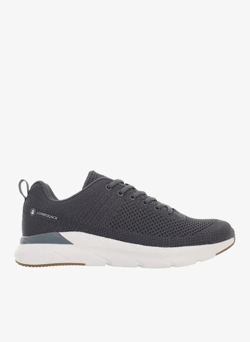لامبرجاك Lumberjack Connect Grey Men’s Sneakers – Lightweight Breathable Lace-Up Casual Running Shoes
