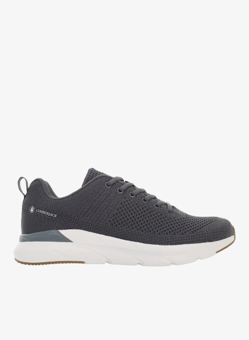 لامبرجاك Lumberjack Connect Grey Men’s Sneakers – Lightweight Breathable Lace-Up Casual Running Shoes