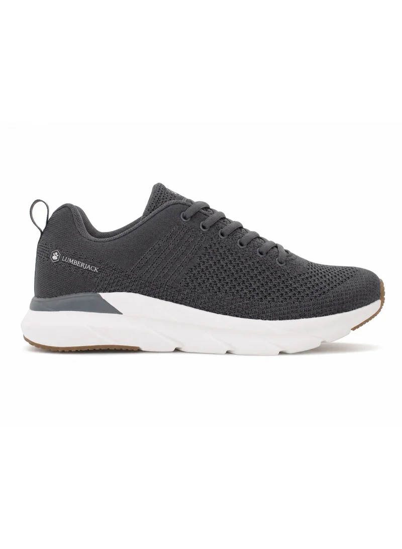 لامبرجاك Lumberjack Connect Grey Men’s Sneakers – Lightweight Breathable Lace-Up Casual Running Shoes