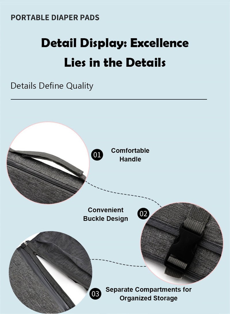 Portable and Foldable Waterproof Baby Diaper Changing Mat Sheet, Non-Toxic, BPA free ﻿ - Image 3