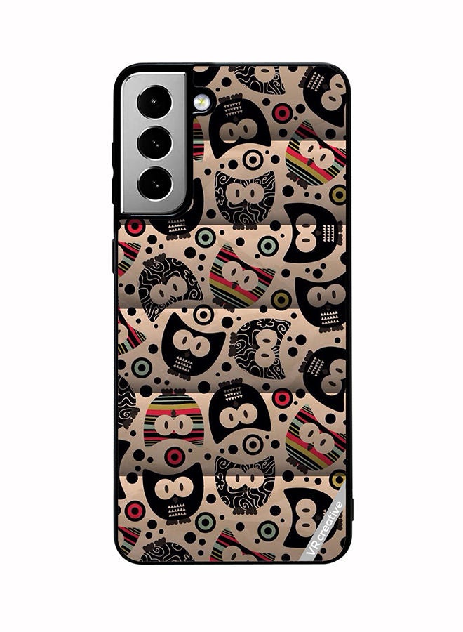 VR CREATIVE Protective Case Cover For Samsung Galaxy S21 FE 5G Cartoon Owl Design Multicolour - Image 1