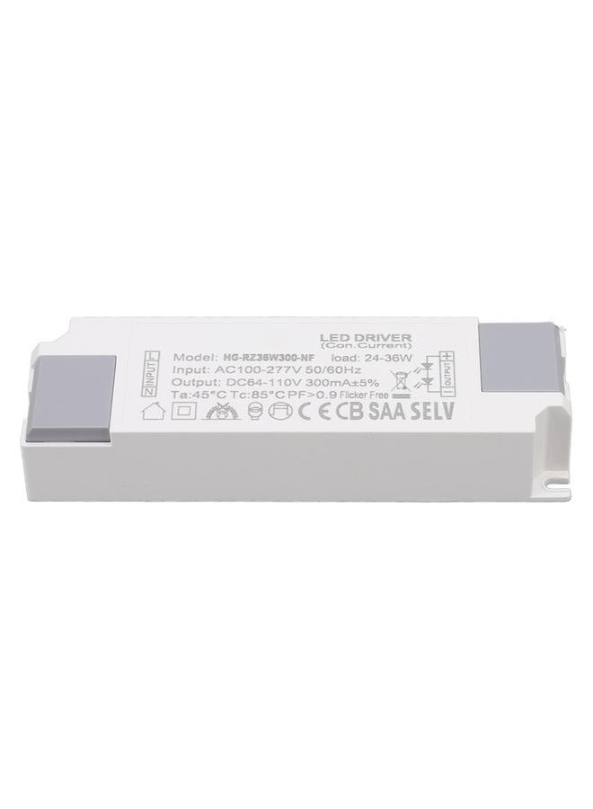 NIBEMINENT LED Driver Load Power Drive Connector Transformer for LED Lights 24‑36W 300mA Input AC100‑277V Output DC64‑110V  - Image 1