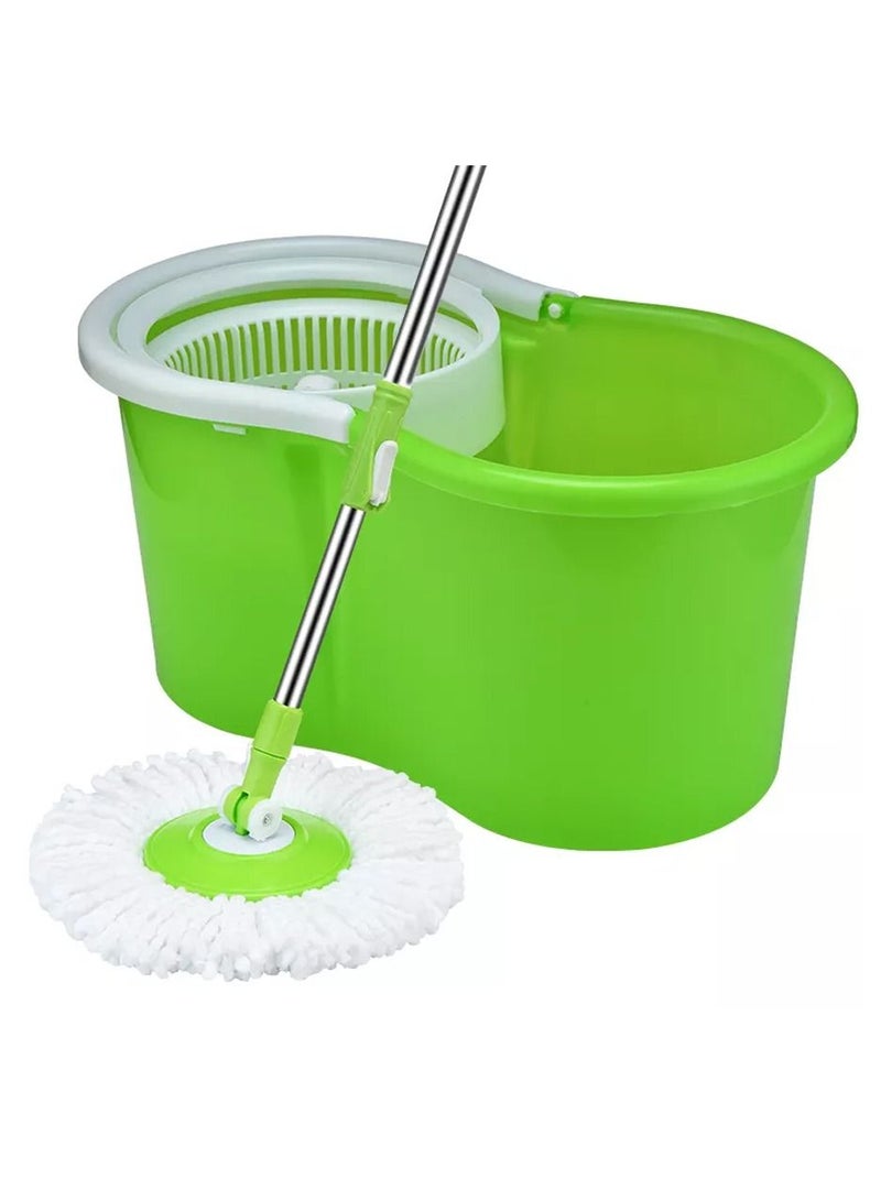 DubaiGallery 2 Drives Easy Life 360 Rotation Spin Mop With Stainless Steel Basket And Spinning Mop Bucket Magic Spin Dust Mop Green - Image 2