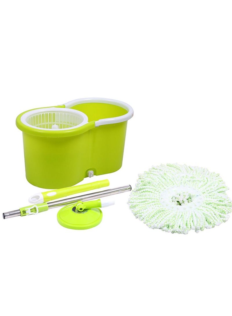 DubaiGallery 2 Drives Easy Life 360 Rotation Spin Mop With Stainless Steel Basket And Spinning Mop Bucket Magic Spin Dust Mop Green - Image 4