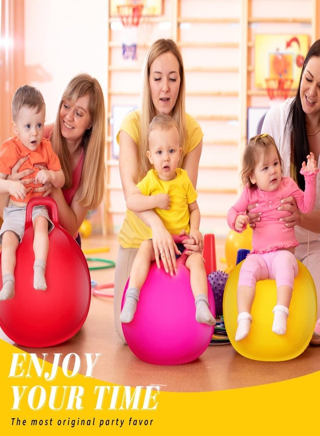 Sratte 6 Pcs Hopper Ball with Handle Bouncing Marble Bouncy Balls Hopping Toys Inflatable Jumping Toy for Jumping Sport Hop Boys Girls Gifts Party Favors(Cute Color) - Image 5