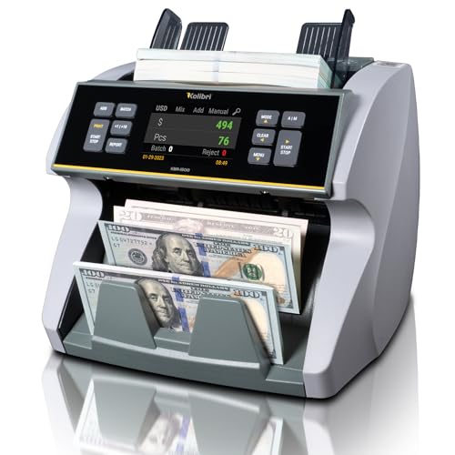 Kolibri عداد النقود كوليبري KBR-1500 V2 من فئة الأعمال | عداد الأوراق النقدية، فرز، قراءة مع كشف التزوير | آلة عد النقود بقيم مختلطة | دعم تقني أمريكي - Image 1
