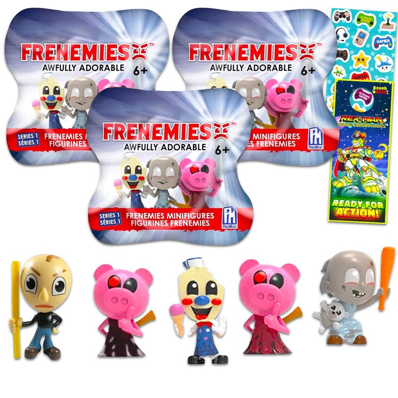 Roblox Party Favor Set Bundle with 3 Frenemies Awfully Adorable Blind Bag Figures Piggy Baldi Granny Hello Neighbor More Mini Toys for Kids - Image 2