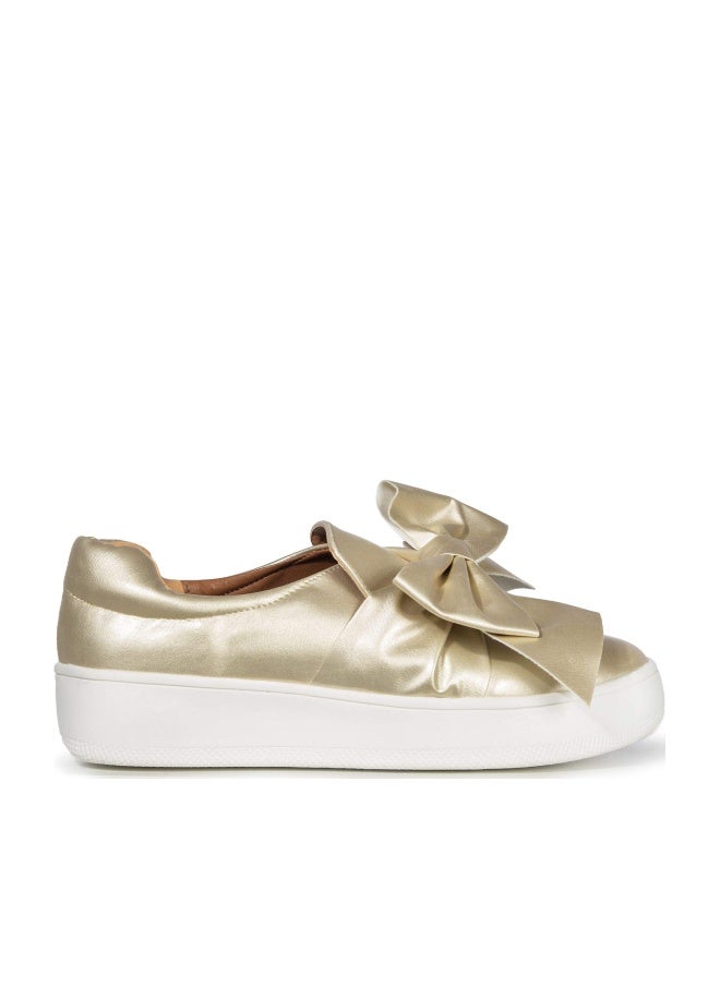 J. Adams Wally Platform Slip-On Shoes for Women â€“ Comfortable Sneakers with Bow - Image 1