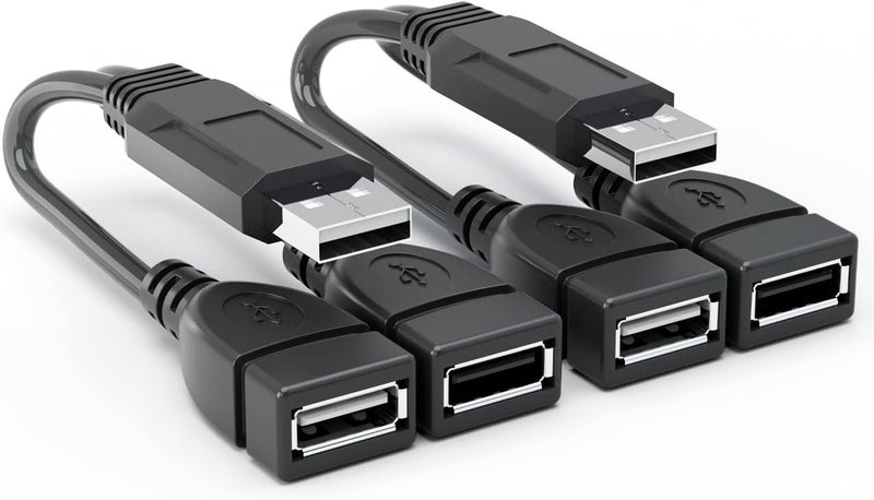 Eanetf USB Cable, 2-Port USB 2.0 Male to Female Splitter, High-Speed Charging & Data Transfer for Laptop, Car, Mac, TV, PC, Xbox, HDD - Image 1
