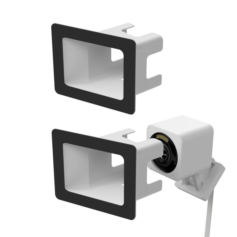 Teccle 2 Pack Angled Window Mount for Wyze Cam V4 Cam V3, Tilt Angle Through Windows Glass Surfaces Use Cam v4 and v3 No Indoor Reflections - Image 1