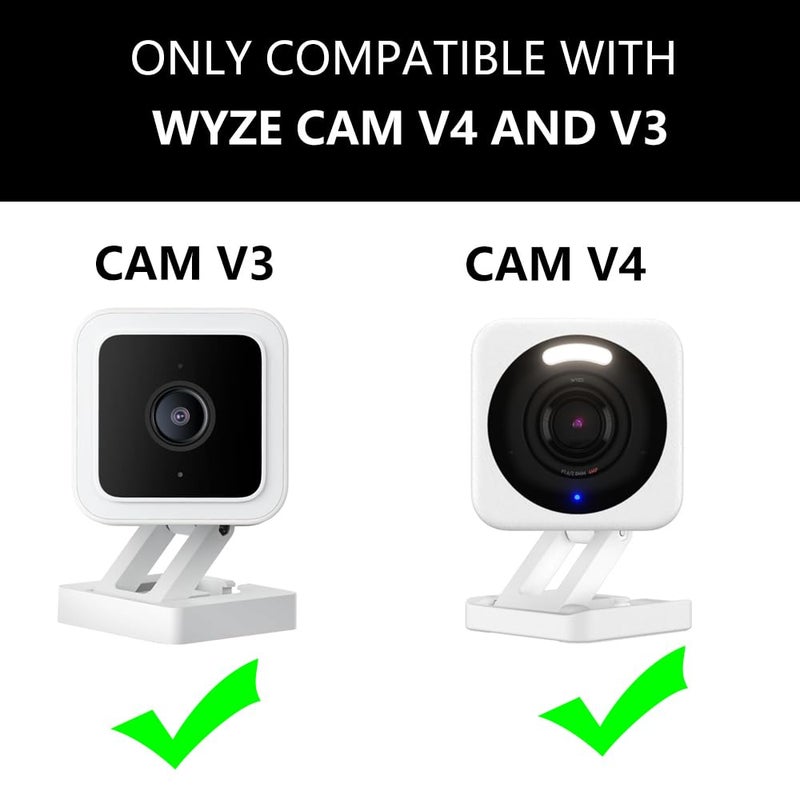 Teccle 2 Pack Angled Window Mount for Wyze Cam V4 Cam V3, Tilt Angle Through Windows Glass Surfaces Use Cam v4 and v3 No Indoor Reflections - Image 2