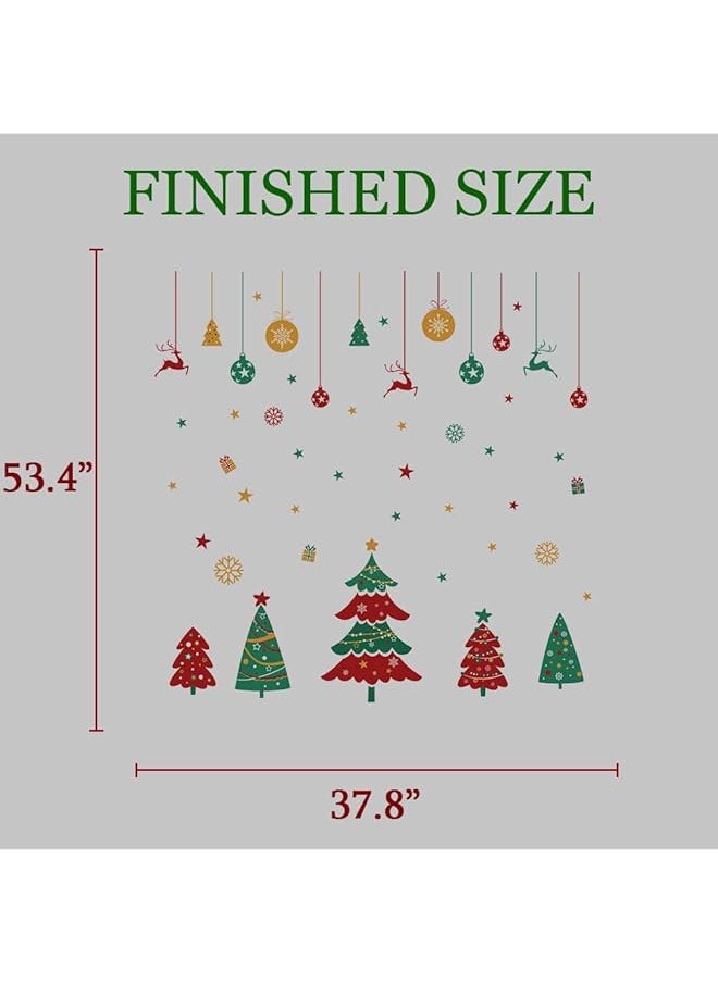 BPA Tree Wall Decals Wall Stickers Removable Xmas Ball Vinyl Diy Wall Decal Window Clings Stickers Decals For Wall Window Kid Room Bedroom Decorations  - Image 4