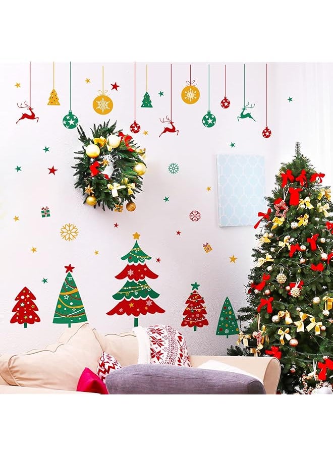BPA Tree Wall Decals Wall Stickers Removable Xmas Ball Vinyl Diy Wall Decal Window Clings Stickers Decals For Wall Window Kid Room Bedroom Decorations  - Image 5