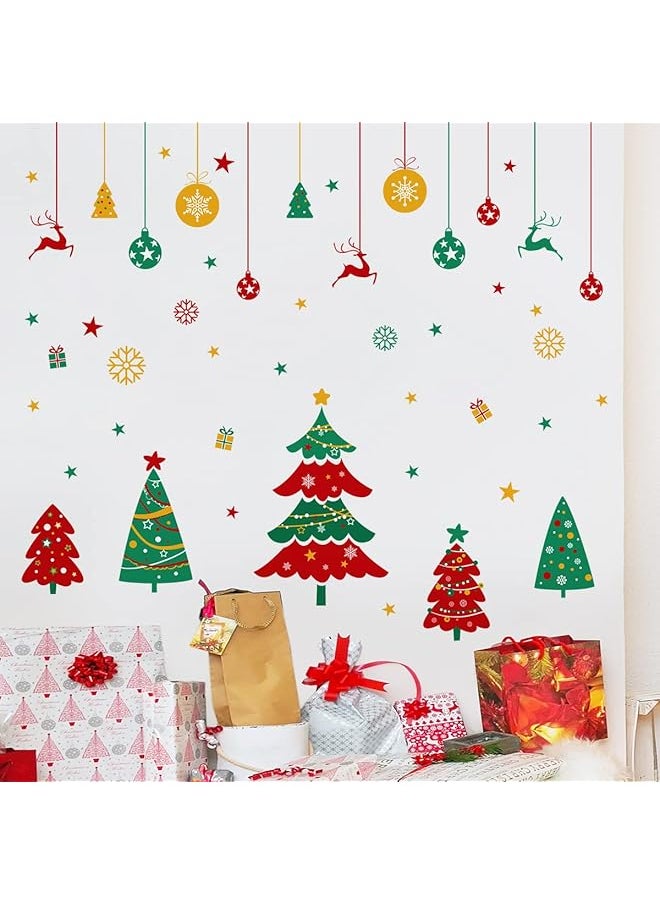 BPA Tree Wall Decals Wall Stickers Removable Xmas Ball Vinyl Diy Wall Decal Window Clings Stickers Decals For Wall Window Kid Room Bedroom Decorations  - Image 3