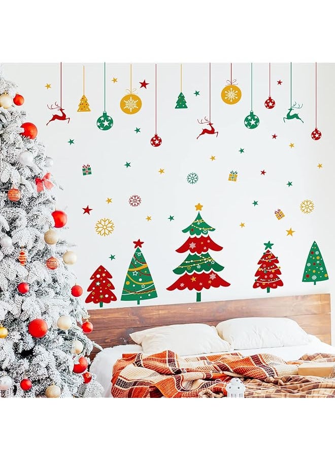 BPA Tree Wall Decals Wall Stickers Removable Xmas Ball Vinyl Diy Wall Decal Window Clings Stickers Decals For Wall Window Kid Room Bedroom Decorations  - Image 2