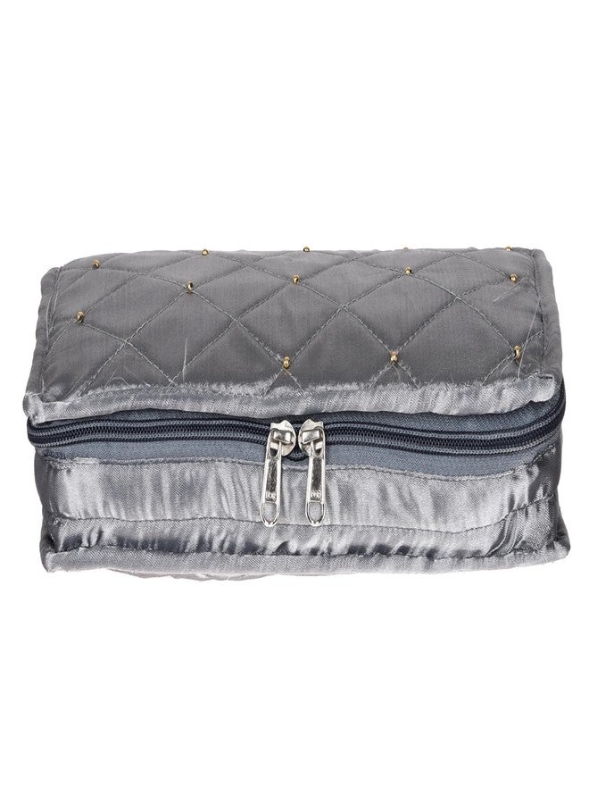 Kuber Industries Makeup Storage Bag | Vanity Organizer | Makeup Pouch | Pendant Organizer | Cosmetic Kit for Travel | 6 Pouch Organizer | Moti Jewellery Organizer | Large | Pack of 3 | Multi - Image 4