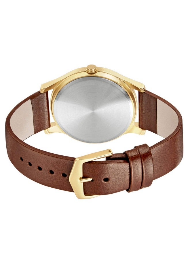 سوناتا ساعة سوناتا كوارتز أنالوج بمينا بيضاء وسوار جلدي للرجال - NR7135YL01 - Image 4