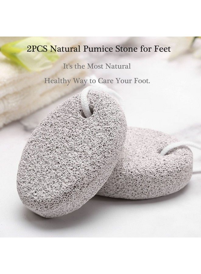 HOOMBOOM 2Pcs Natural Pumice Stone For Feet Hoomboom Lava Pedicure Tools Hard Skin Callus Remover For Men/Women Feet And Hands Natural Foot File Exfoliation To Remove Dead Skin - Image 3