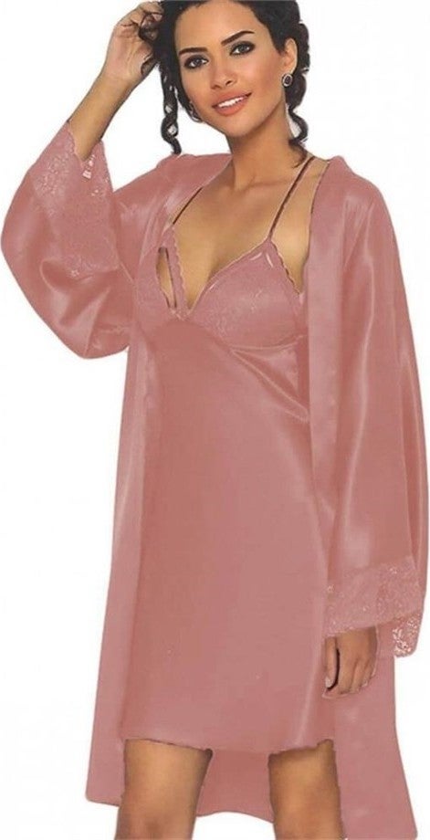 pierre cardin 4250 Nightgown Dressing Suit - Powder 