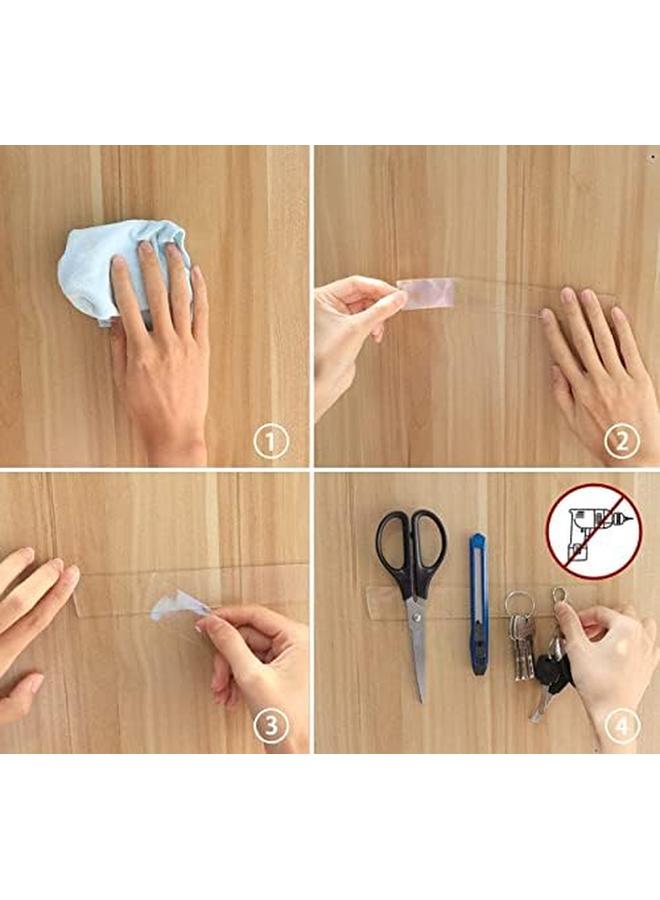 إي سي في في شريط مزدوج الجوانب للخدمة الشاقة متعدد الوظائف شريط لاصق مقاوم للماء وشريط لاصق قابل للإزالة بدون أثر وشريط شفاف لملصقات الحرف اليدوية والسجاد - Image 2