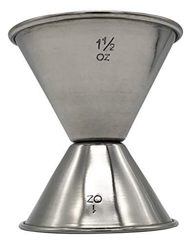 Hudson & Lane Stainless Steel Cocktail Barware Double Measuring Jigger 1 oz x 1.5 oz - Image 4