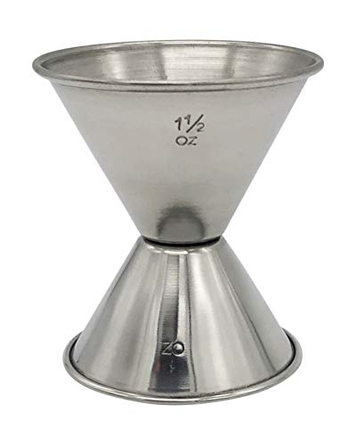 Hudson & Lane Stainless Steel Cocktail Barware Double Measuring Jigger 1 oz x 1.5 oz - Image 1
