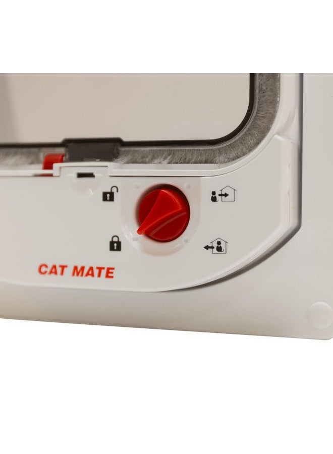كات مايت غطاء كات ميت الكهرومغناطيسي للقطط بقفل رباعي الاتجاهات مع مفتاحين للطوق - أبيض - Image 3