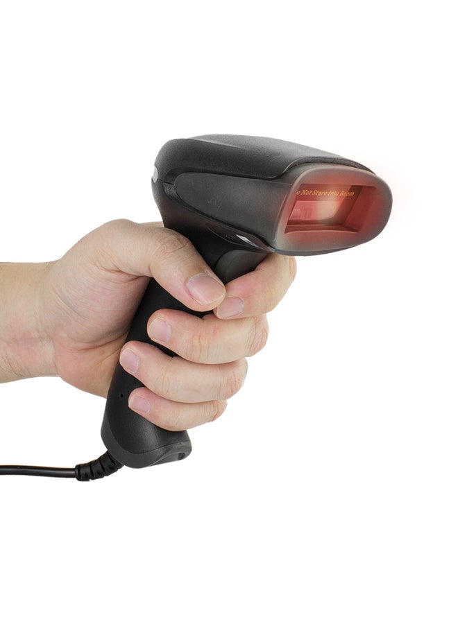 Nteumm Wired 1d Barcode Scanner Express Supermarket Cashier Handheld Scanning Gun Red Light Scanner Product Barcode Gun Screen Scanning Gun S1 - Image 2