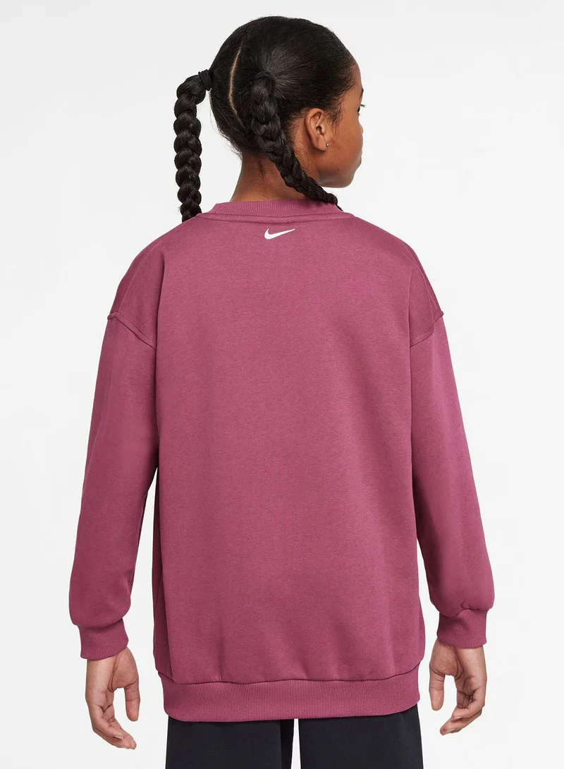 نايكي سويت شيرت واسع من صوف نادي الشباب