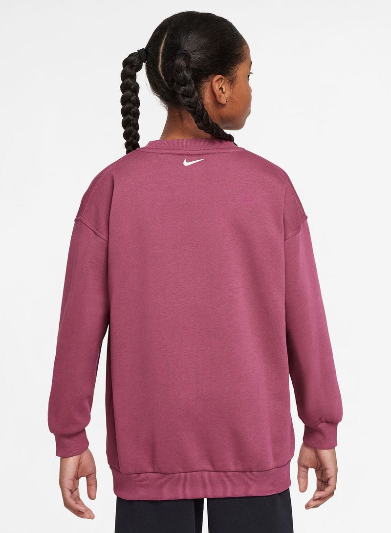 Nike Youth Nsw Club Fleece Oversized Sweatshirt - Image 2