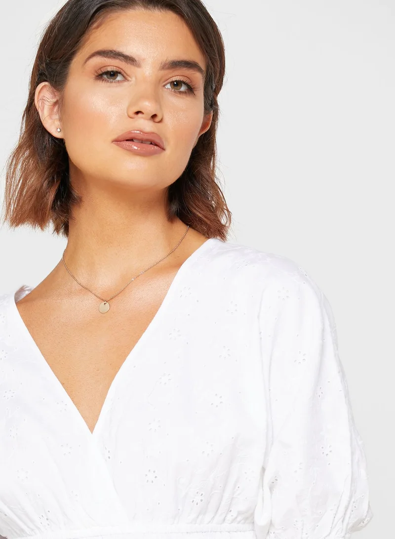 Cotton On Batwing Sleeve Pleated Dress