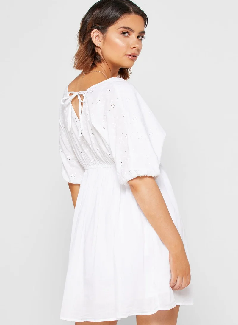 Cotton On Batwing Sleeve Pleated Dress