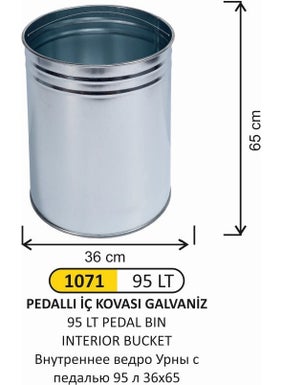 Arı Metal Bee Metal Pedal Inner Bucket 95 Lt 41X73 