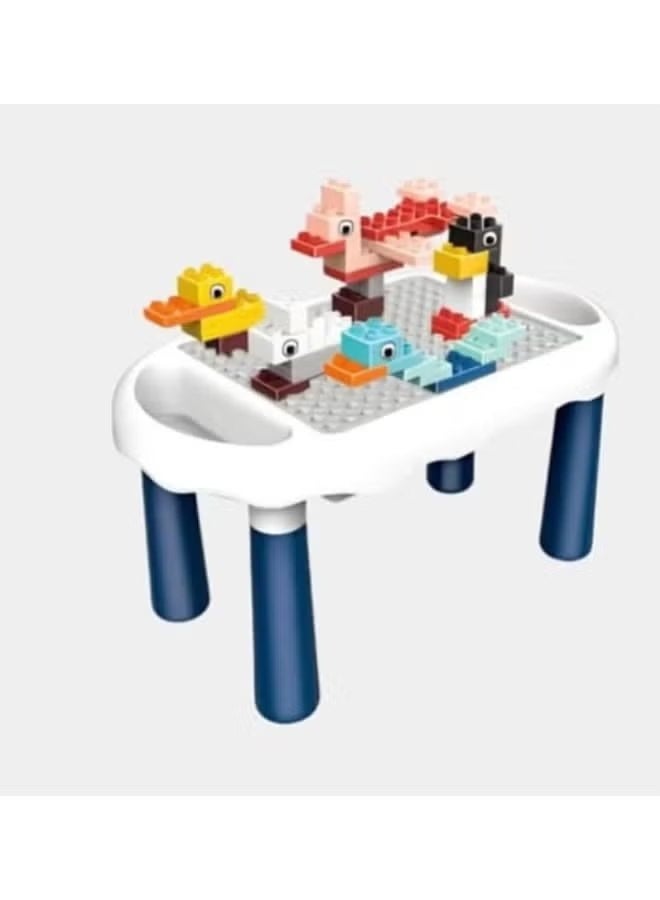 Children's 2-in-1 Building Block and Drawing Activity Table, 47 Pieces - Image 2