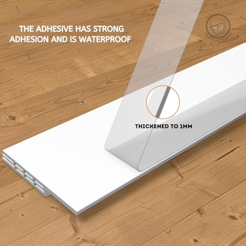 RANUR Silicone Self Adhesive Door Bottom Sealing Strip Guard for Home Door Protector for Home from Dust, Insects, Waterproof, Soundproof Door Seal, Door Air Blocker 1 Meter (1 Meter, White) - Image 4