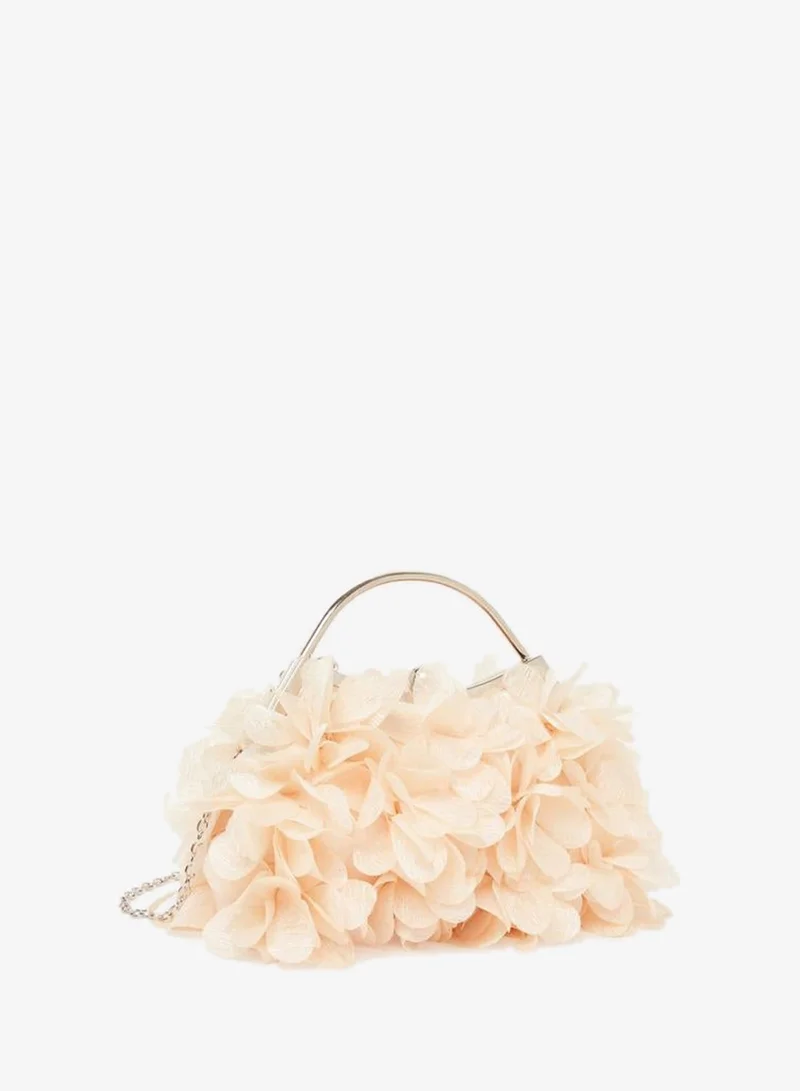 Styli  Beige Floral Clutch Bag for Women | Best Price UAE