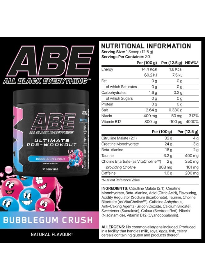 أبلايد نيوتريشن مكمل غذائي قبل التمرين من Applied Nutrition ABE Powder (375 جم - 30 حصة) (مسحوق الفقاعات) - Image 4