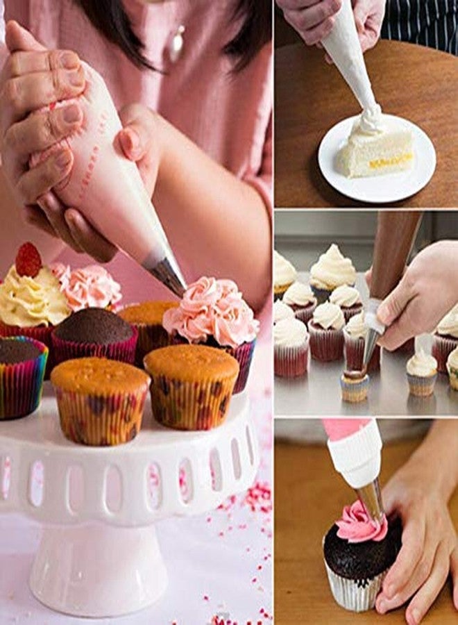 Baking Set 12 Piece Cake Decorating Set Frosting Icing Piping Bag Tips with Steel Nozzles Reusable & Washable - Image 3