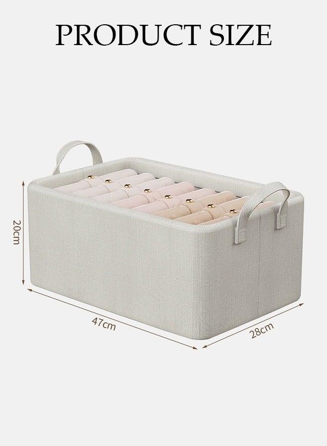DUNISO 3pcs Wardrobe Clothes Organizer Foldable Closet Storage Organizer for Clothes Jeans Washable Closet Storage Boxes with Carrying Handles Cube Storage Bin for Home Bedroom Office - Image 4