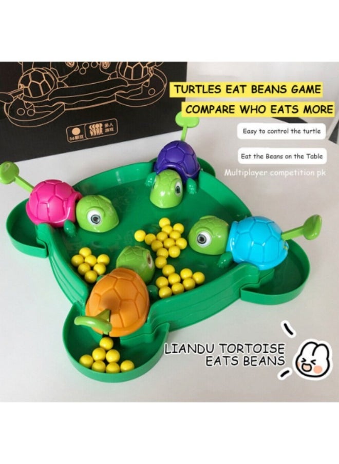 GGEROU - Turtle Eating Beans Game Greedy Little Turtle Parent-Child Interaction Puzzle Toy - Image 1