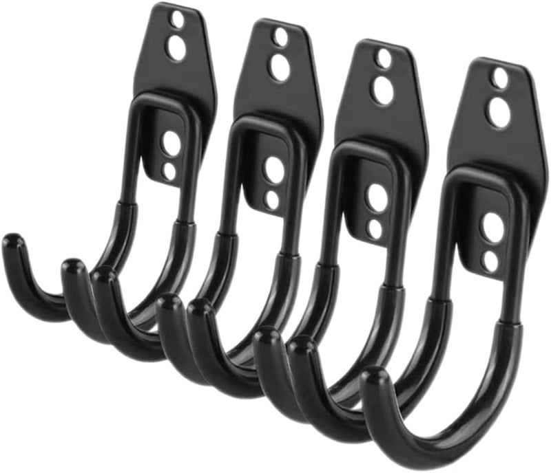 خطافات حائطية ثقيلة 4 قطع لأدوات الحديقة ودراجة الهواء وتخزين المرآب ورفوف التخزين - Image 2