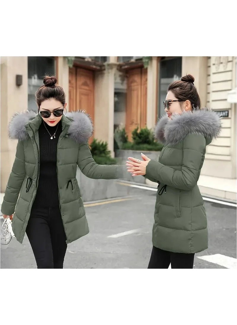 Barbora Winter Fur Collar Long Women's Puffer Coat