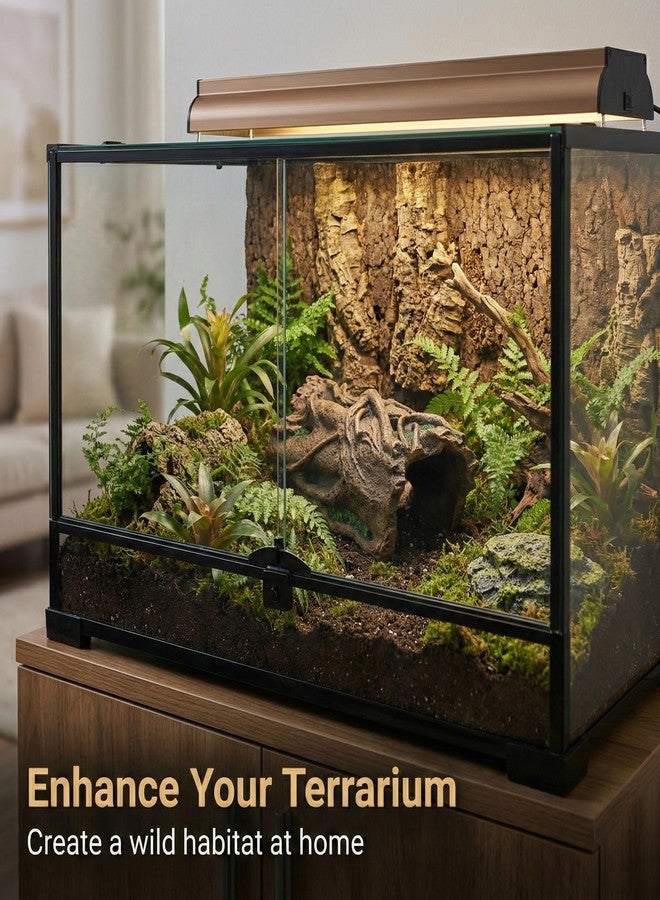 COSYOO Large Reptile Hideout, Resin Hollow Log Cave for Ball Python & Bearded Dragon, Natural Basking Platform & Tank Decor for Snake, Gecko, Lizard, Tortoise, Axolotl - Image 4
