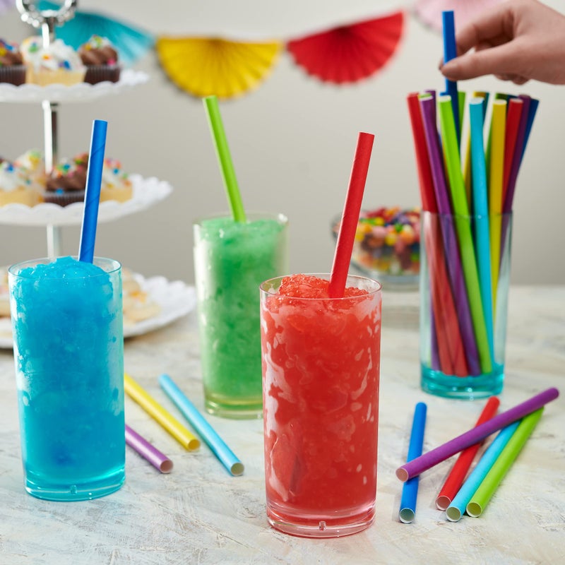 Gusto Comfy Package  [100 Count] Jumbo Paper Smoothie Straws  100% Biodegradable  Assorted Colors - Image 3
