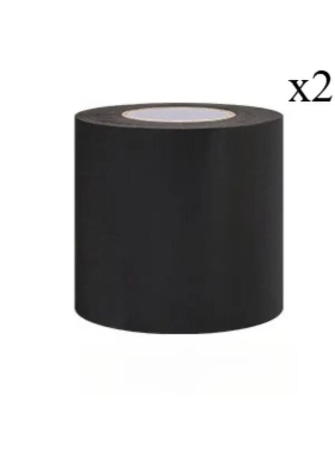 شريط ثقيل مقاوم للأشعة فوق البنفسجية ومقاوم للماء، أسود، قطعتان لأنابيب مكيفات الهواء والسباكة والاستخدام الخارجي - Image 1