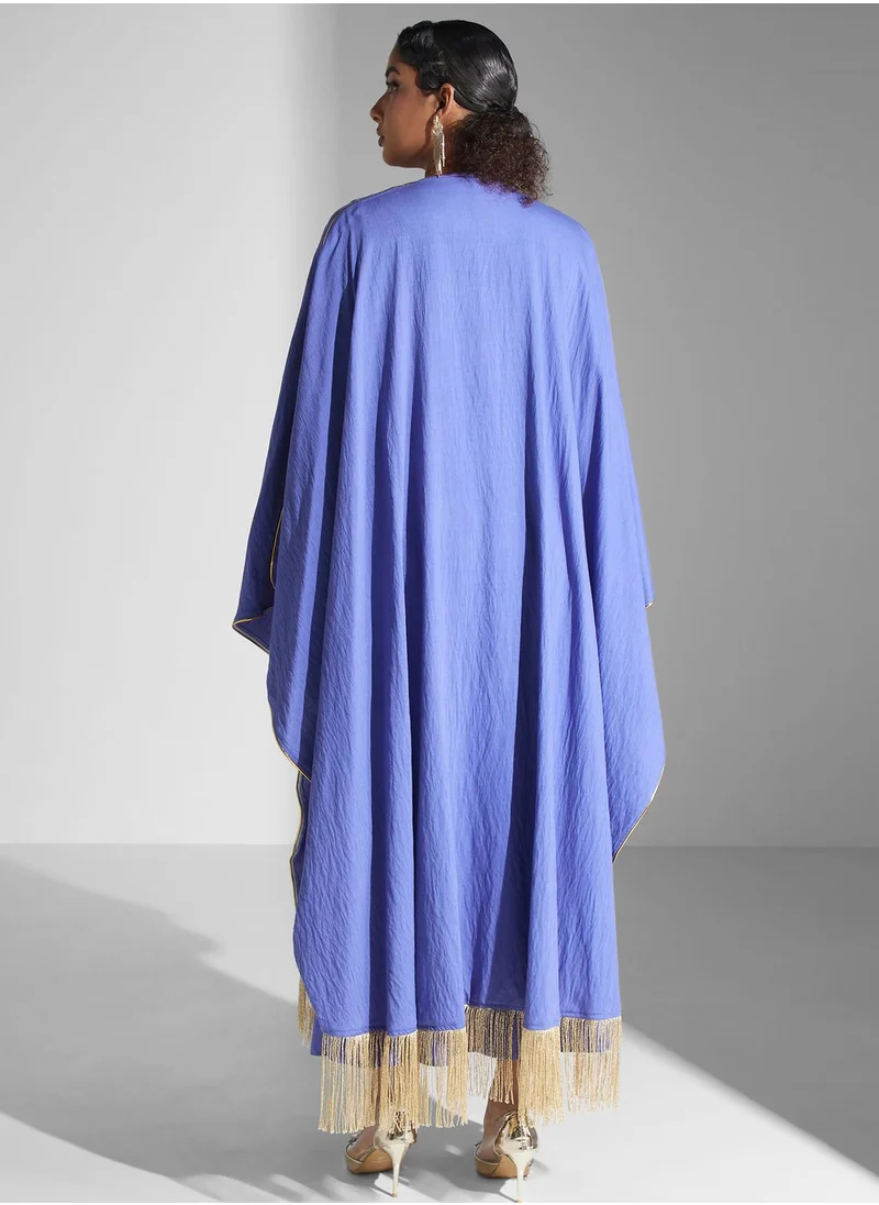 Yaser albik Embroidered Cape Sleeve Abaya