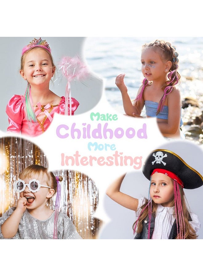 دريم لوفر إكسسوارات شعر دريم لوفر للبنات، وصلات شعر ملونة للأطفال، مستلزمات شعر للبنات، إكسسوارات يوم الشعر المجنون، 12 قطعة - Image 4