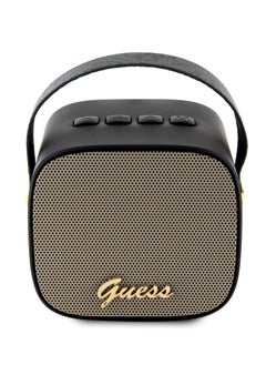 GUESS PU Wireless Speaker with Handle and 4G Leather Script Logo / Studio Quality Sound / Lightweight and Luxurious Speaker - Black  - Image 2