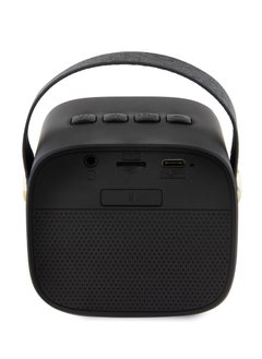 GUESS PU Wireless Speaker with Handle and 4G Leather Script Logo / Studio Quality Sound / Lightweight and Luxurious Speaker - Black  - Image 3